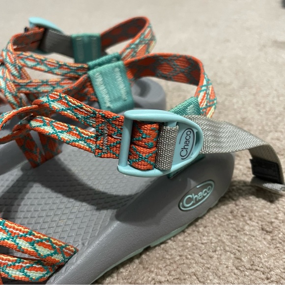 Chaco Z/X1 classic paloma tangerine sandals size 7 - Picture 3 of 5